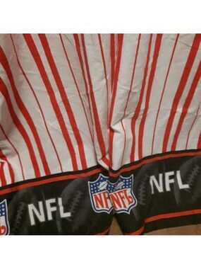 VINTAGE DAN RIVER NFL football red white stripe FULL flat sheet